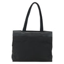 PRADA Tote Bag Nylon Black Silver Auth 151507-2