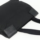 PRADA Tote Bag Nylon Black Silver Auth 151507-6