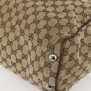 GUCCI GG Canvas Tote Bag Beige Silver 153213 Auth 151508-9