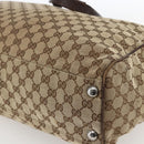 GUCCI GG Canvas Tote Bag Beige Silver 153213 Auth 151508-15
