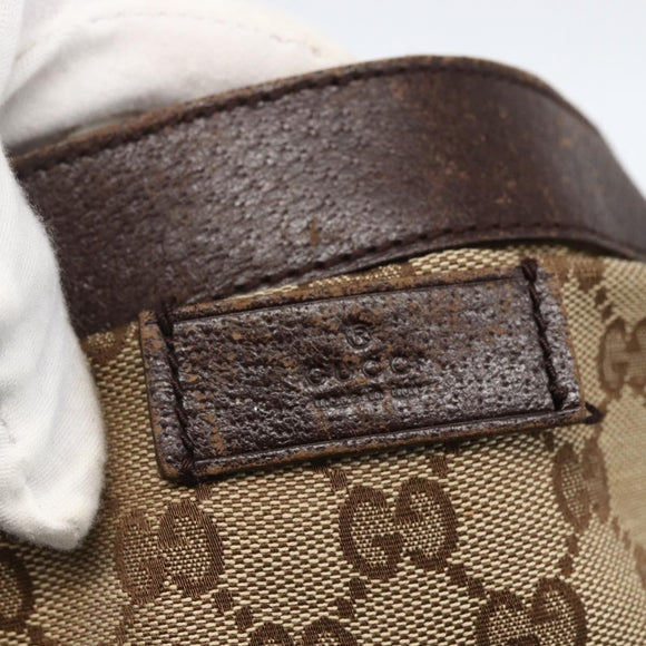 GUCCI GG Canvas Tote Bag Beige Silver 153213 Auth 151508