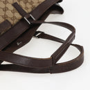 GUCCI GG Canvas Tote Bag Beige Silver 153213 Auth 151508-7