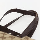 GUCCI GG Canvas Tote Bag Beige Silver 153213 Auth 151508-8
