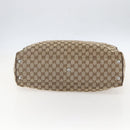 GUCCI GG Canvas Tote Bag Beige Silver 153213 Auth 151508-5