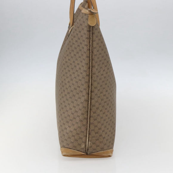 GUCCI Micro GG Supreme Tote Bag PVC Beige Gold 002 4868 39 Auth 151511