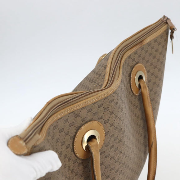 GUCCI Micro GG Supreme Tote Bag PVC Beige Gold 002 4868 39 Auth 151511