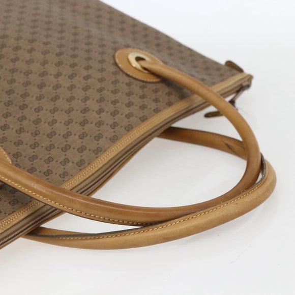 GUCCI Micro GG Supreme Tote Bag PVC Beige Gold 002 4868 39 Auth 151511