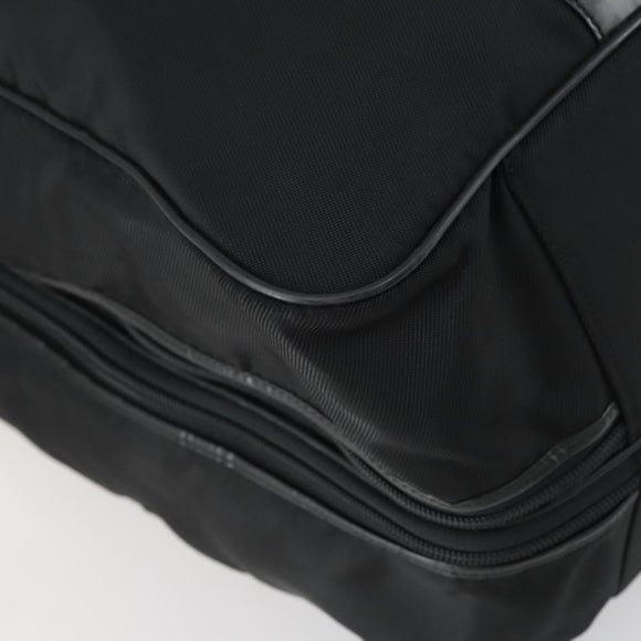 GUCCI Boston Bag Nylon 2way Black Silver Auth 151512