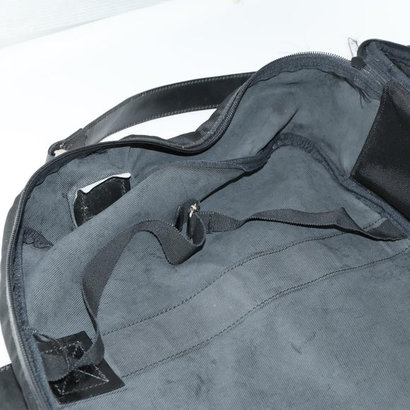 GUCCI Boston Bag Nylon 2way Black Silver Auth 151512