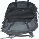GUCCI Boston Bag Nylon 2way Black Silver Auth 151512-24