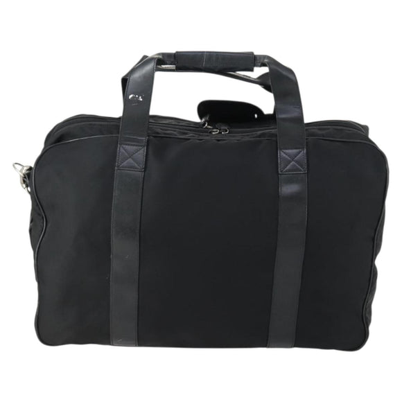 GUCCI Boston Bag Nylon 2way Black Silver Auth 151512