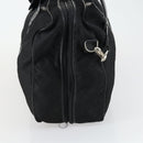 GUCCI Boston Bag Nylon 2way Black Silver Auth 151512-4