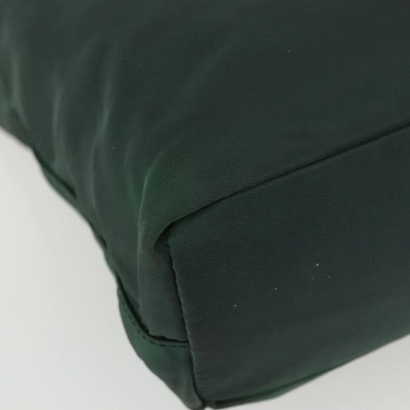 PRADA Tote Bag Nylon Green Silver Auth 151513