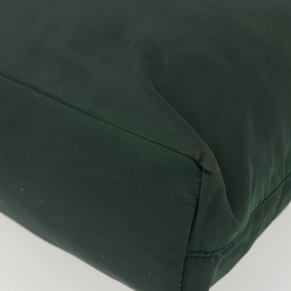 PRADA Tote Bag Nylon Green Silver Auth 151513