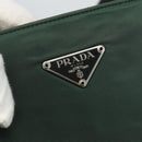 PRADA Tote Bag Nylon Green Silver Auth 151513-17