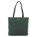 PRADA Tote Bag Nylon Green Silver Auth 151513-13