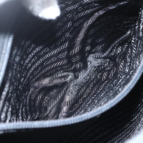 PRADA Tote Bag Nylon Green Silver Auth 151513