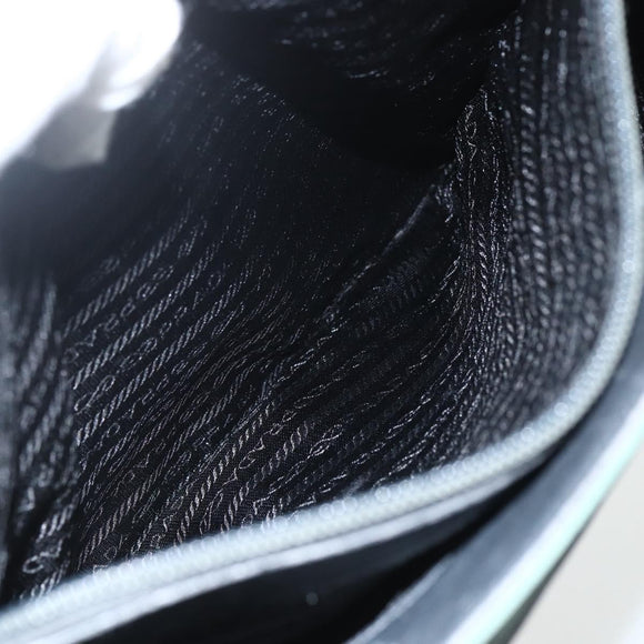 PRADA Tote Bag Nylon Green Silver Auth 151513