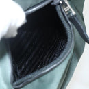 PRADA Tote Bag Nylon Green Silver Auth 151513-25