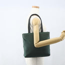 PRADA Tote Bag Nylon Green Silver Auth 151513-26