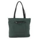 PRADA Tote Bag Nylon Green Silver Auth 151513-2