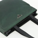 PRADA Tote Bag Nylon Green Silver Auth 151513-6