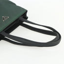 PRADA Tote Bag Nylon Green Silver Auth 151513-7