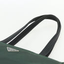 PRADA Tote Bag Nylon Green Silver Auth 151513-8