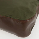 PRADA Shoulder Bag Nylon Green Silver Auth 151514-15