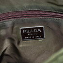 PRADA Shoulder Bag Nylon Green Silver Auth 151514-17