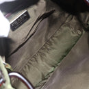 PRADA Shoulder Bag Nylon Green Silver Auth 151514-10