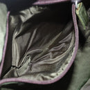 PRADA Shoulder Bag Nylon Green Silver Auth 151514-11