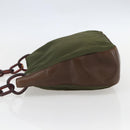 PRADA Shoulder Bag Nylon Green Silver Auth 151514-3