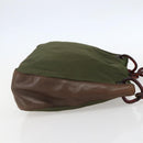 PRADA Shoulder Bag Nylon Green Silver Auth 151514-4