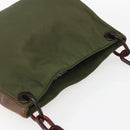 PRADA Shoulder Bag Nylon Green Silver Auth 151514-6