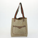 GUCCI GG Canvas Supreme Shoulder Bag Leather 4 Set Beige Red Auth 151517-2