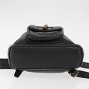 GUCCI Bamboo Backpack Leather Black Gold 003 2058 0030 Auth 151518-5