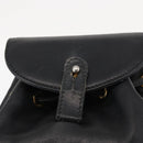 GUCCI Bamboo Backpack Leather Black Gold 003 2058 0030 Auth 151518-22