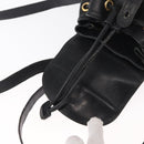 GUCCI Bamboo Backpack Leather Black Gold 003 2058 0030 Auth 151518-23