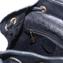 GUCCI Bamboo Backpack Leather Black Gold 003 2058 0030 Auth 151518-27