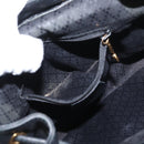 GUCCI Bamboo Backpack Leather Black Gold 003 2058 0030 Auth 151518-28