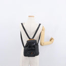 GUCCI Bamboo Backpack Leather Black Gold 003 2058 0030 Auth 151518-29