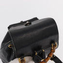 GUCCI Bamboo Backpack Leather Black Gold 003 2058 0030 Auth 151518-6