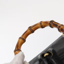 GUCCI Bamboo Backpack Leather Black Gold 003 2058 0030 Auth 151518-14