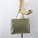 PRADA Tote Bag Nylon Beige Silver Auth 151519-24