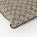 GUCCI GG Supreme Shoulder Bag PVC Beige Silver Auth 151520-17