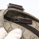 GUCCI GG Supreme Shoulder Bag PVC Beige Silver Auth 151520-10