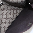 GUCCI GG Supreme Shoulder Bag PVC Beige Silver Auth 151520-23