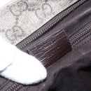 GUCCI GG Supreme Shoulder Bag PVC Beige Silver Auth 151520-12