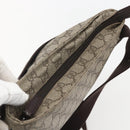 GUCCI GG Supreme Shoulder Bag PVC Beige Silver Auth 151520-6